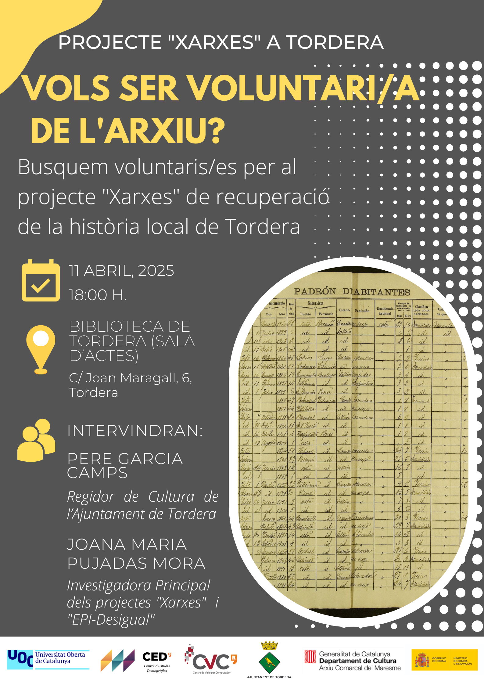 Projecte xarxes a Tordera - Arxiu Municipal