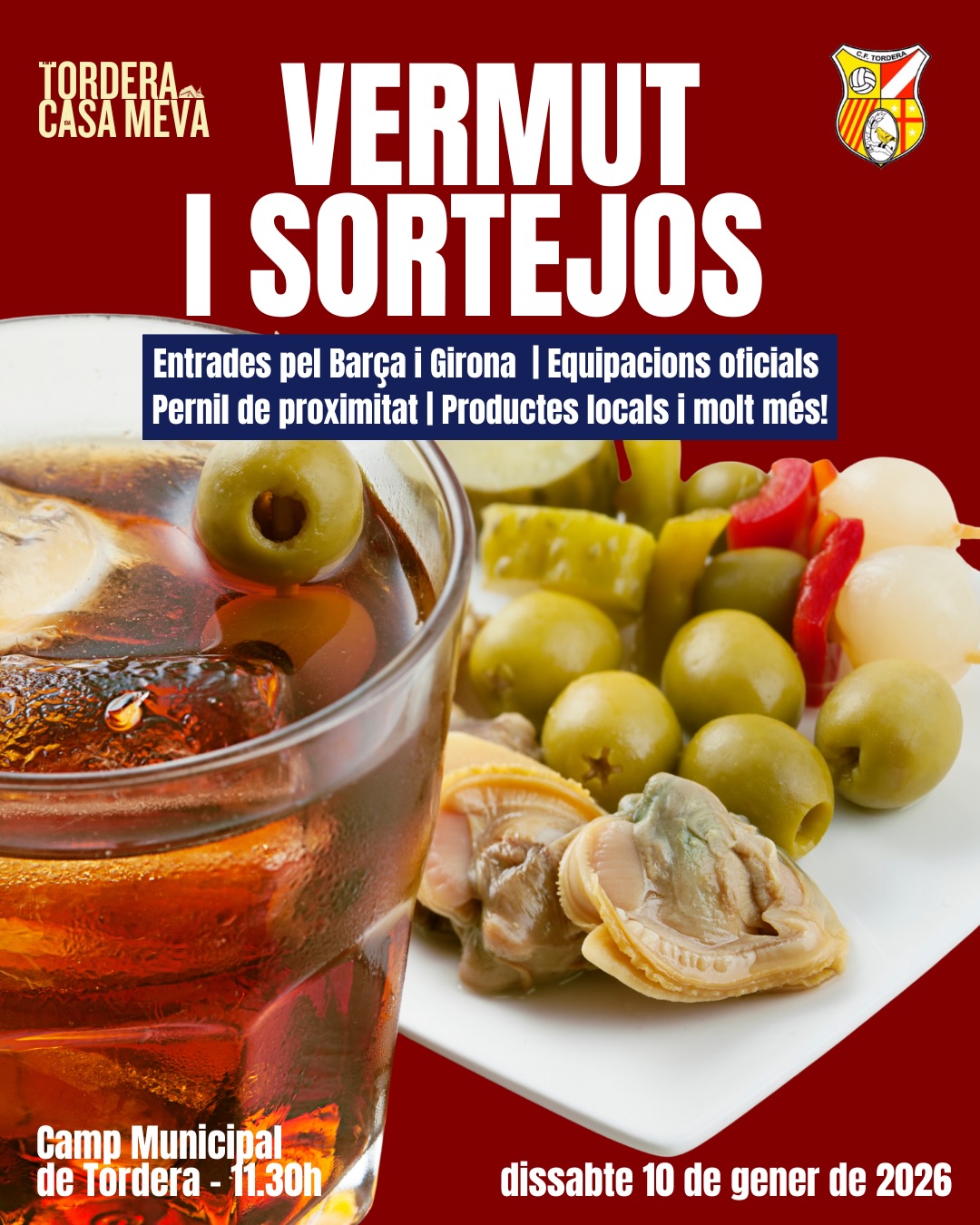 Sortejos, vermut, presentaci&oacute; i partit del CFTordera