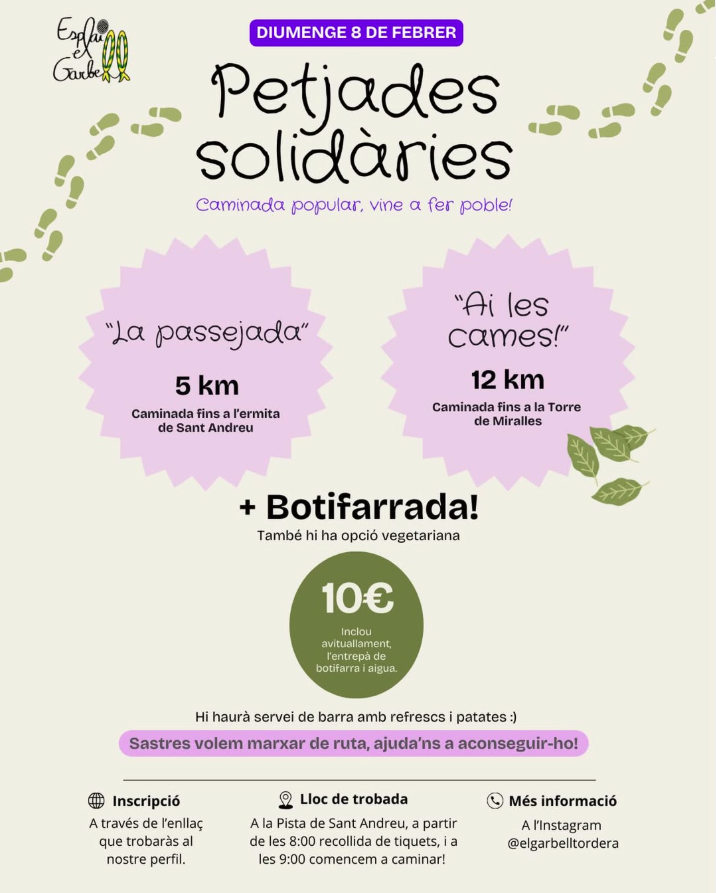 CAMINADA Petjades solid&agrave;ries Esplai El Garbell