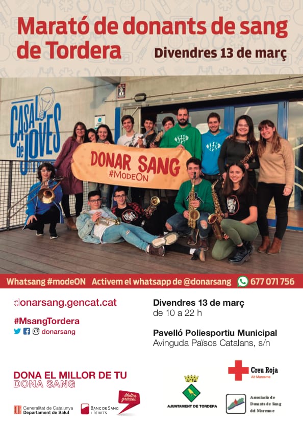 Tordera es prepara per rebre una nova Marató de donants de sang aquest divendres, al pavelló de Països Catalans