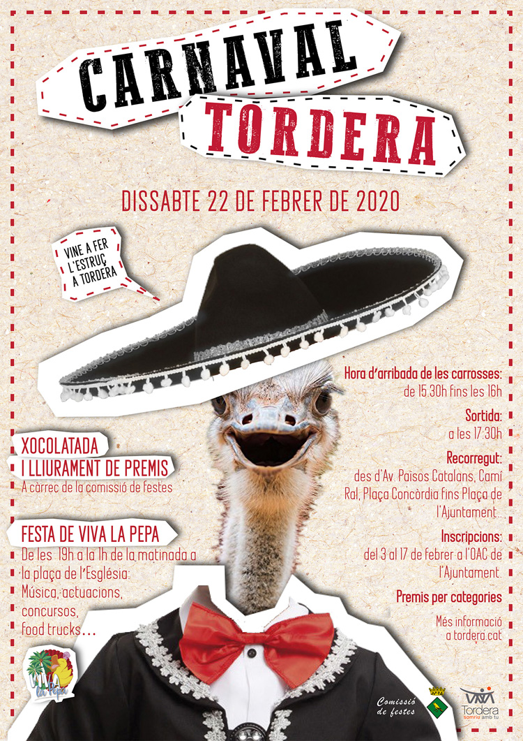 El dissabte 22 de febrer celebrarem la festa del Carnestoltes 2020