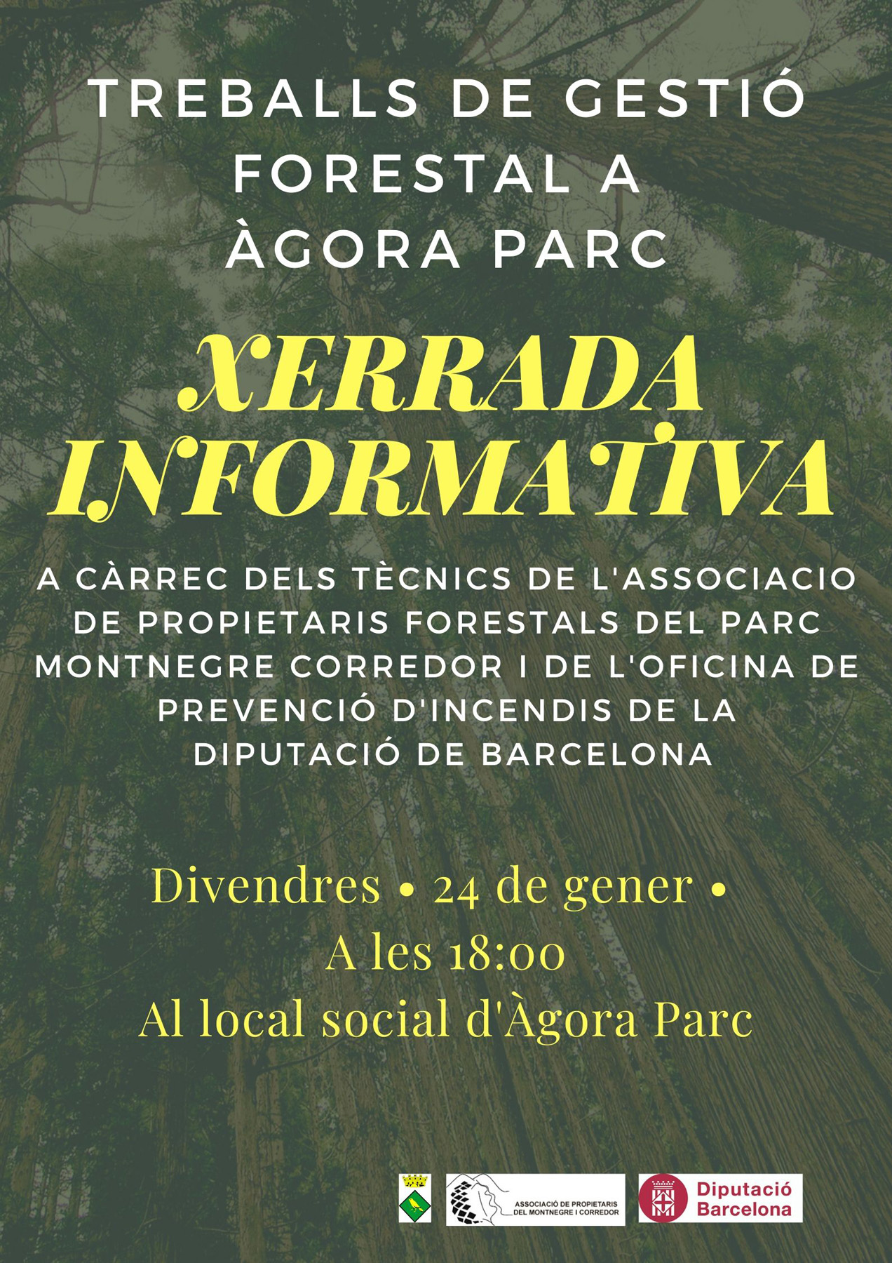 Xerrada informativa sobre els treballs de gestió forestal a Àgora Parc