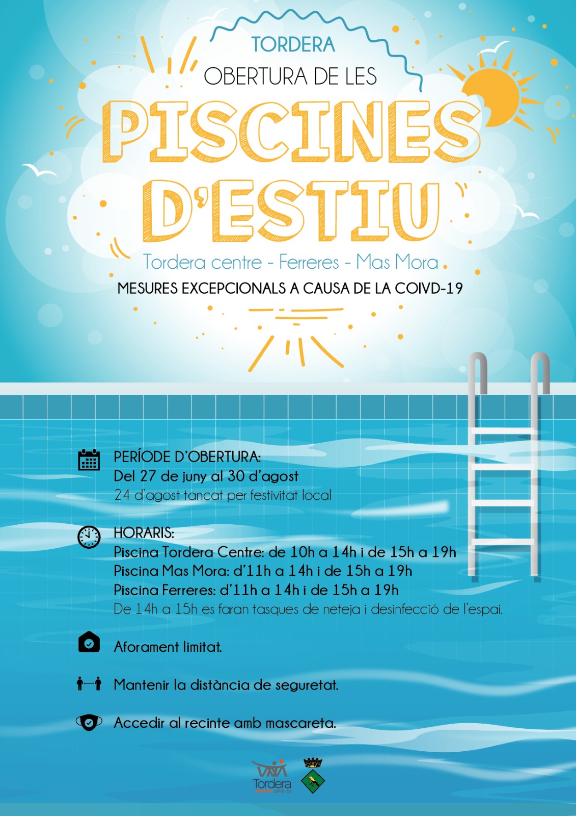 El dissabte 27 de juny van obrir les piscines municipals amb una nova normativa i aforament limitat