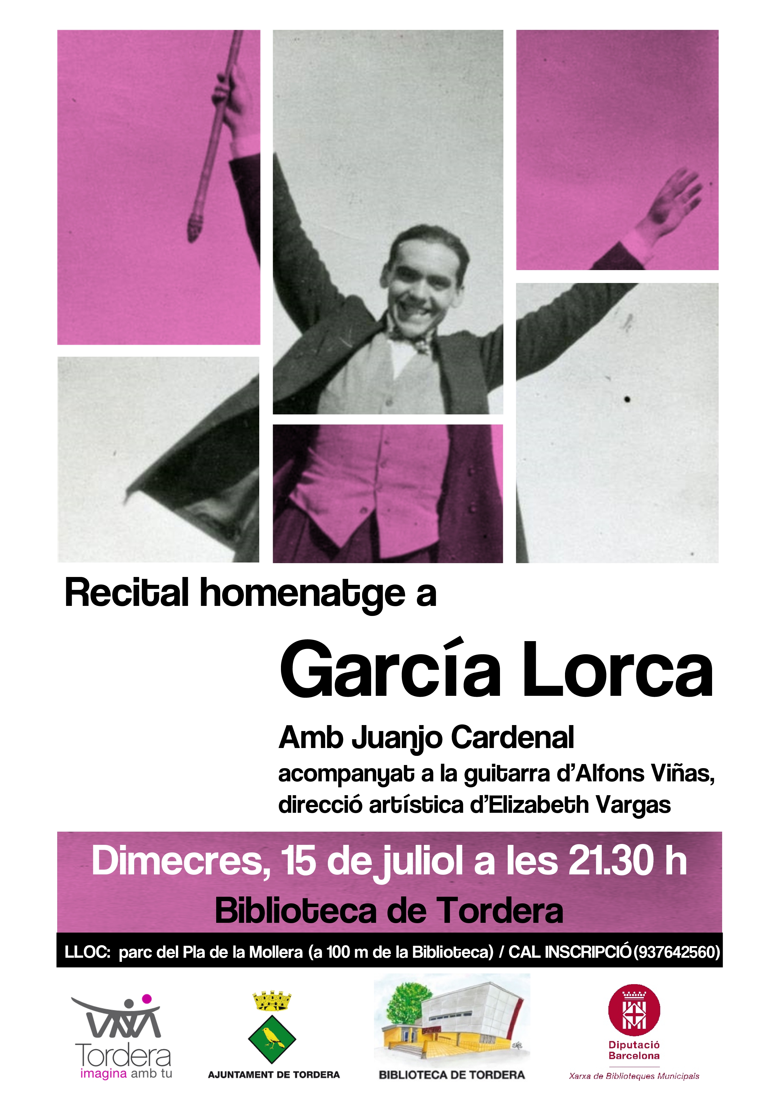 La Biblioteca organitza dimecres 15 a la nit un recital de poesia de Garcia Lorca al parc de la Mullera