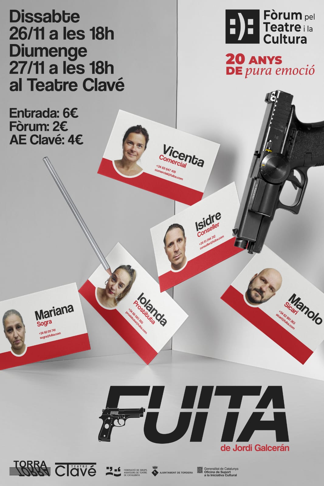 Aquest cap de setmana el Fòrum pel Teatre i la Cultura porta a l'escenari del Teatre Clavé l'obra 