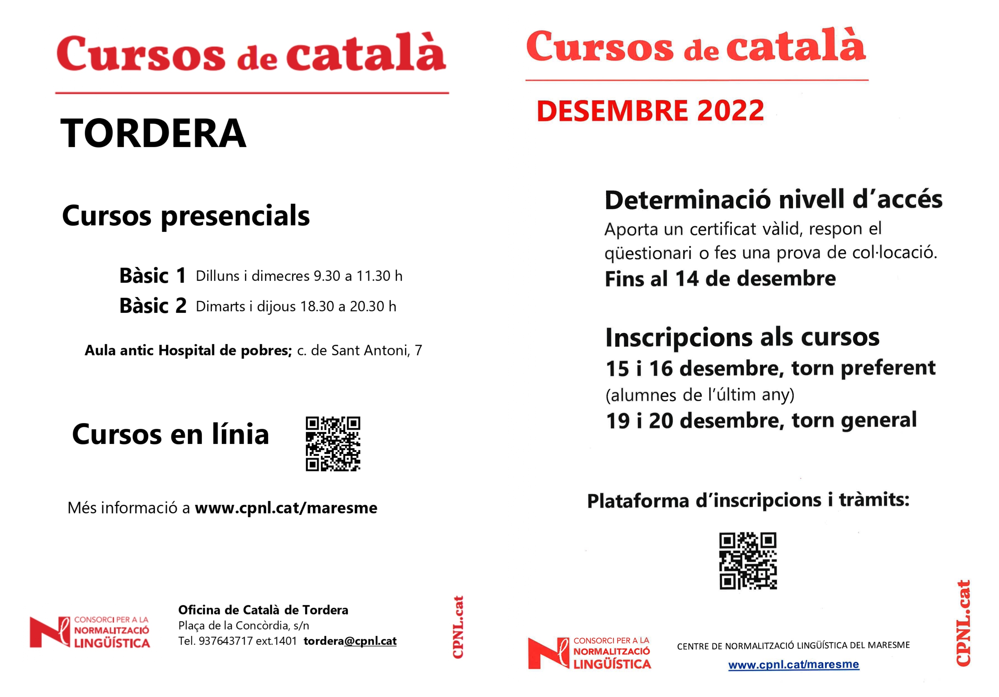 L'oficina de català de Tordera impulsa nous cursos per aquest gener