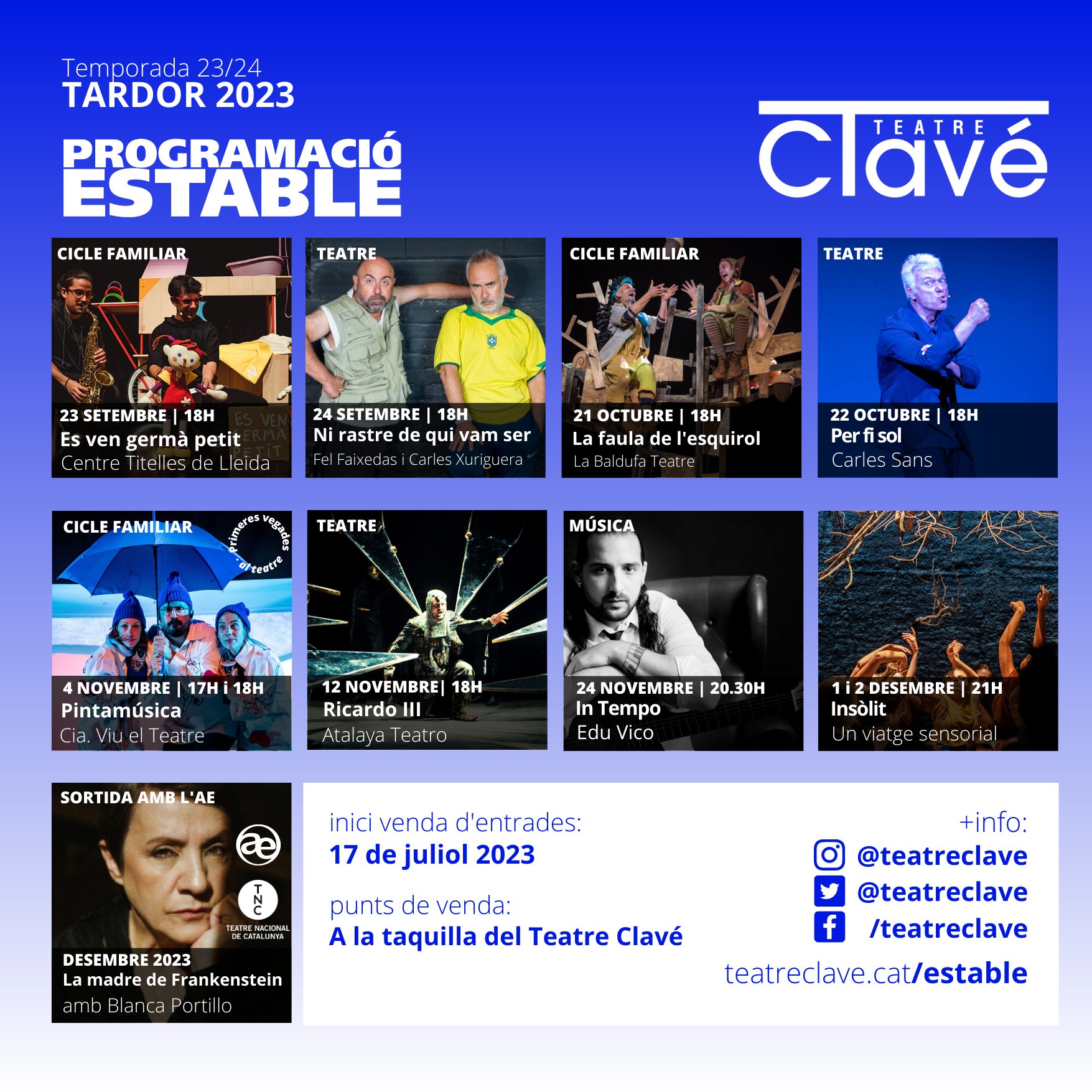 El Teatre Clavé de Tordera estrena nova programació