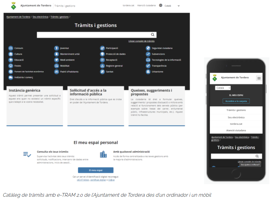 L'AOC publica com a bon exemple l'Ajuntament de Tordera amb l'ús de l'e-TRAM 2.0 