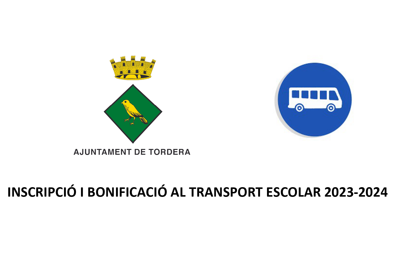 Obert el procés de presentació de sol·licituds per a la convocatòria d'inscripció i bonificacions per al servei de transport escolar 2023/24