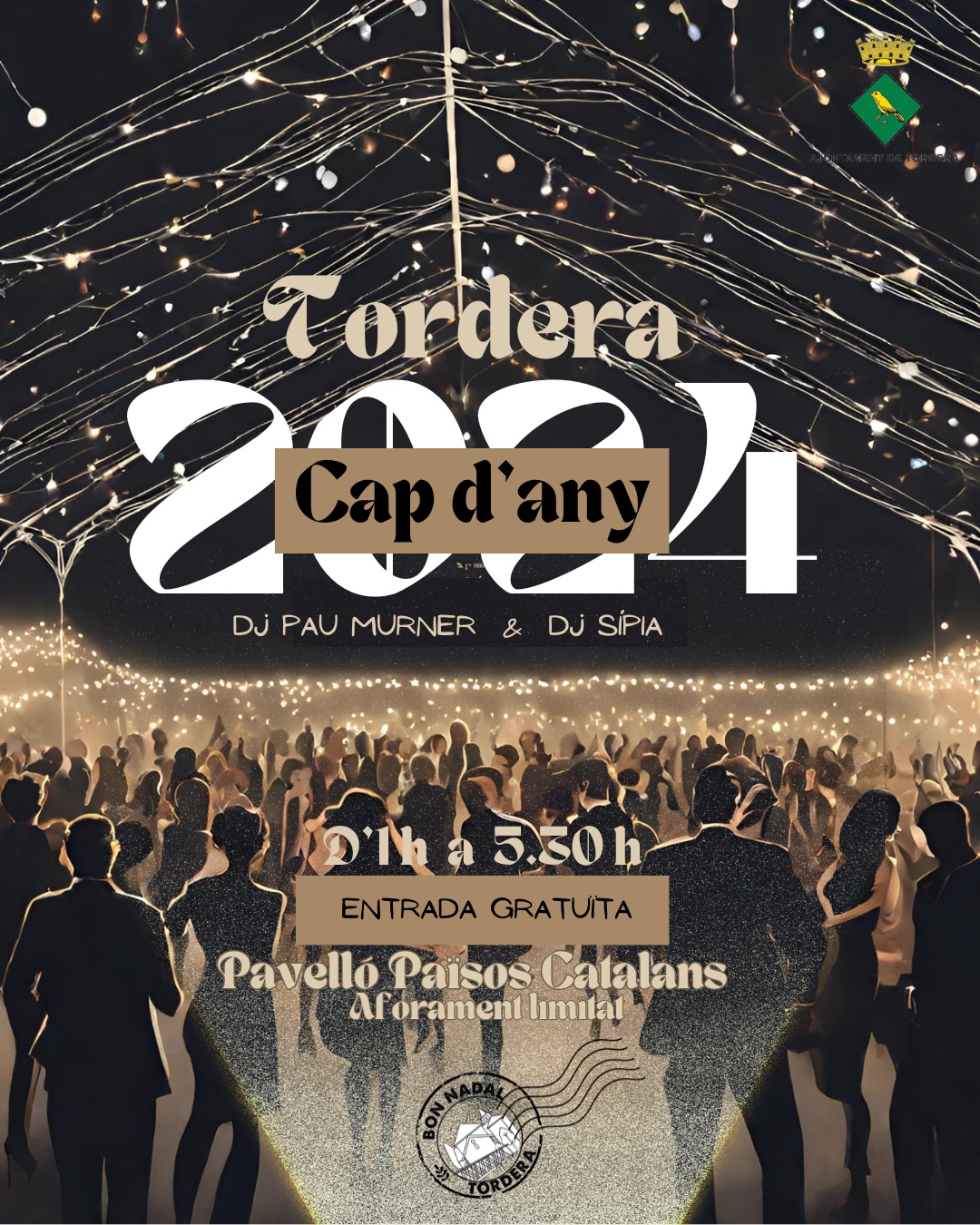Tordera donarà la benvinguda al nou any amb una festa al Pavelló dels Països Catalans