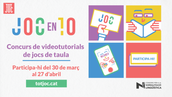 Torna JOCen10, el concurs de videotutorials sobre jocs de taula (fins al 27 d'abril)