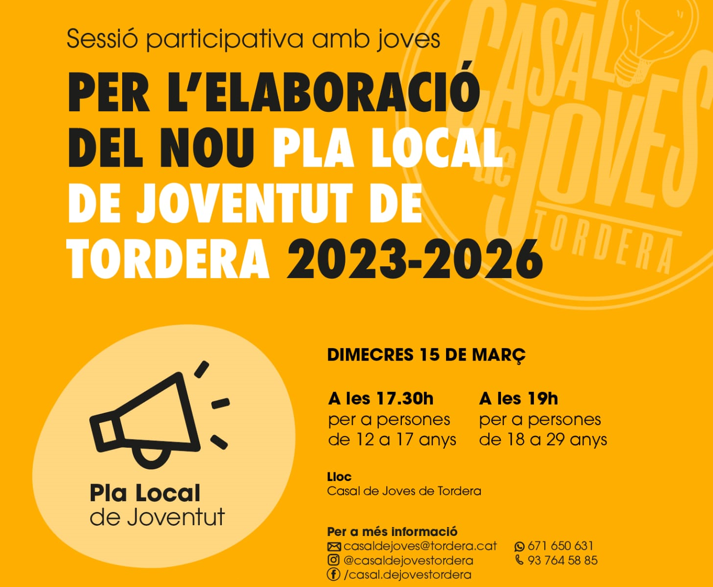 Tordera inicia l'elaboració del Pla Local de Joventut 2023-2026