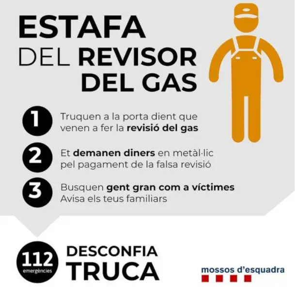 La Policia Local de Tordera avisa sobre possibles estafes amb les revisions del gas
