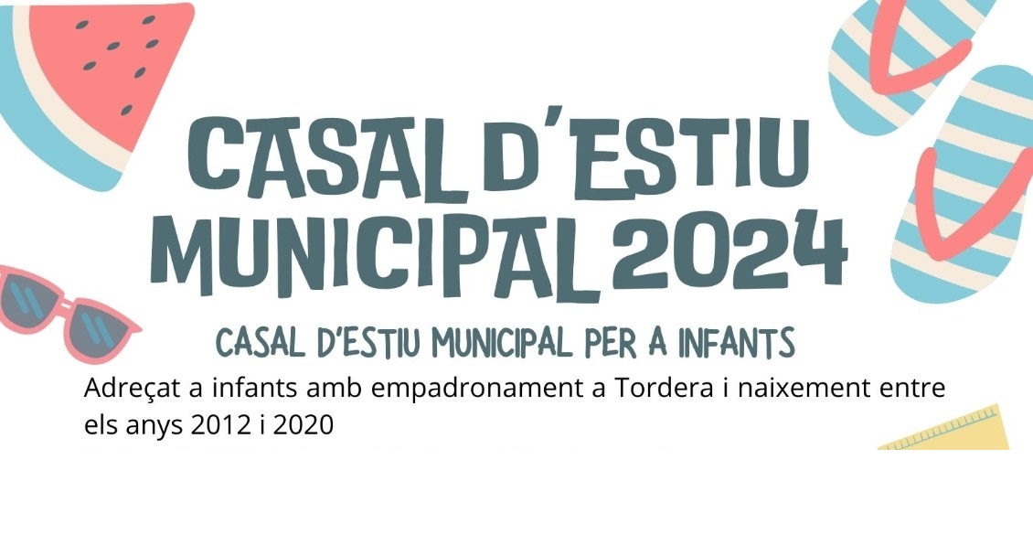 El proper dimarts 7 de maig s'obren les inscripcions per al Casal d'Estiu Municipal