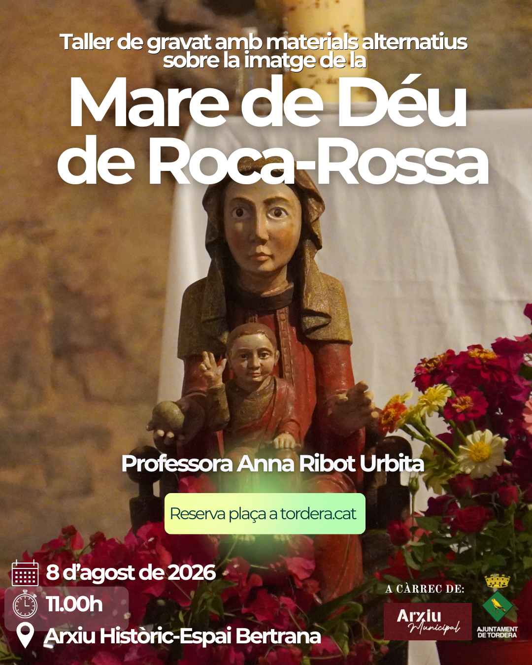 TALLER de gravat amb materials alternatius sobre la imatge de la Mare de D&eacute;u de Roca-Rossa